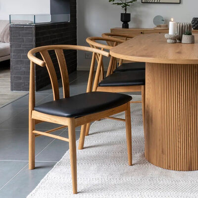House Nordic Artenara tuoli tammi/musta PU, asiakaspalautus